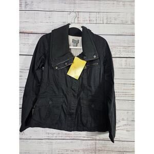 Motto Your Style Mantra Black Utility Jacket Women's Size Small NWT